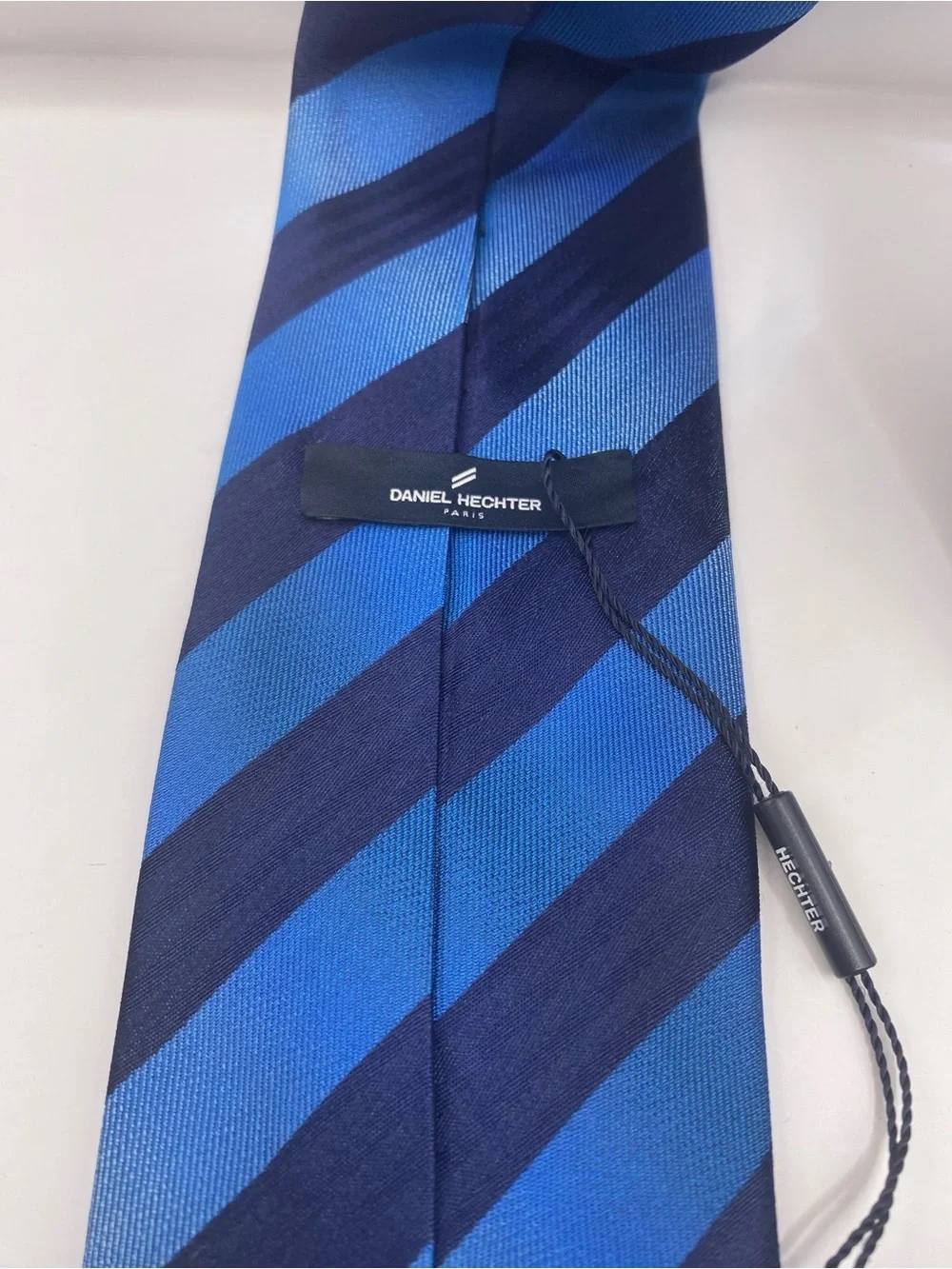 Daniel Hechter Navy and Royal Blue Diagonal Stripe Tie NWT